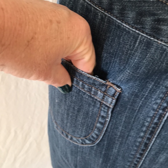 COLORADO womens 8 denim skirt 4 pockets mid blue back split front fly - Picture 7 of 16